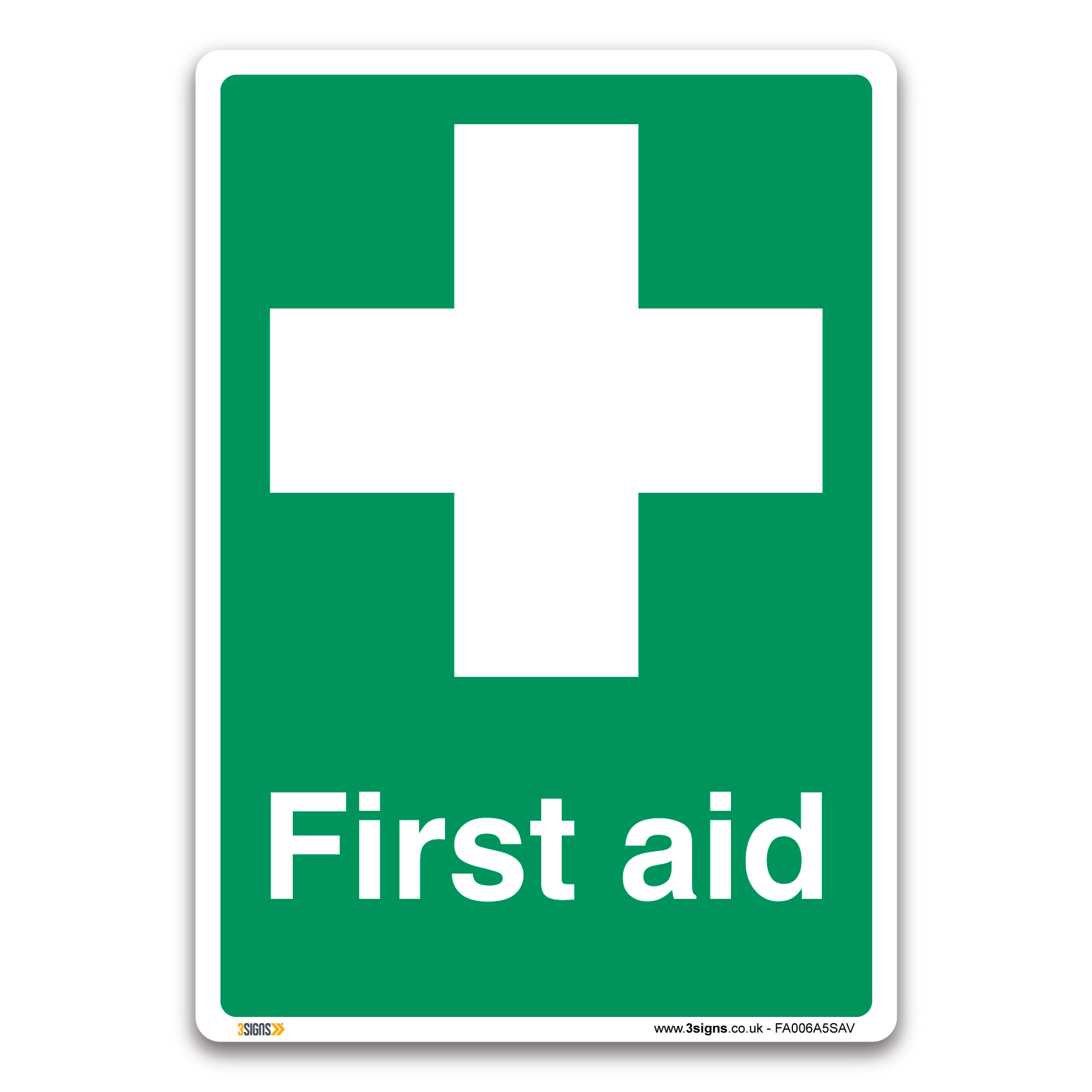 First Aid Sign - Medipost - A5 Sized Self Adhesive Vinyl