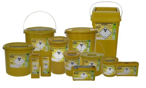 Yellow Sharps Disposal Boxes - Various Sizes - Image 2