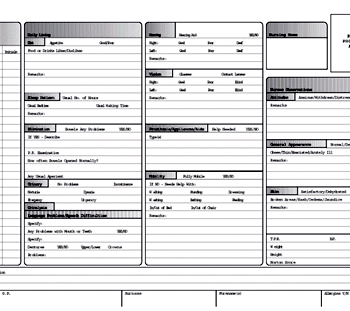 Kalamazoo Admission Record Sheet