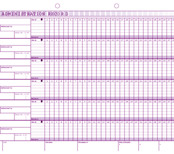 Kalamazoo Drug Administration Record Form