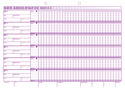 Kalamazoo Drug Administration Record Form