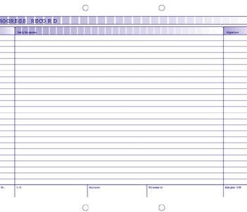 Kalamazoo Progress Record Form