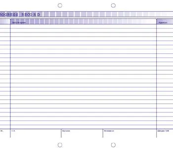 Kalamazoo Progress Record Form