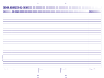 Kalamazoo Progress Record Form