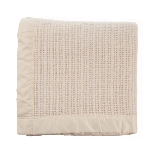Cotton Cellular Blanket - White - Image 2