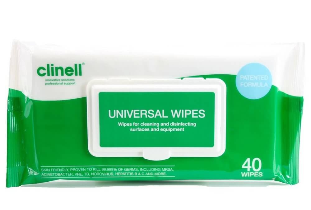 Clinell Universal Wipes – 1 case – 24 packs x 40 wipes