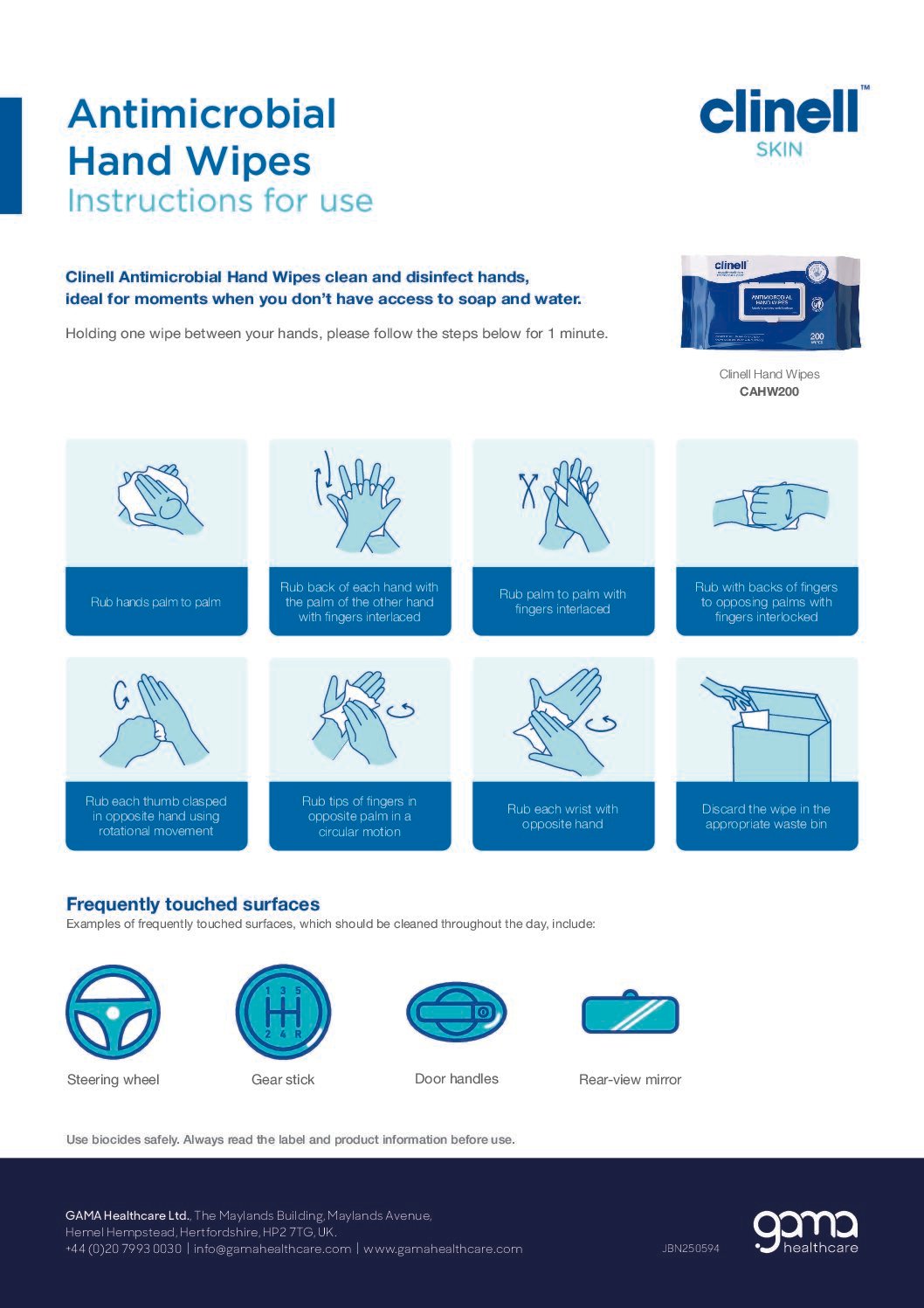Clinell Antibacterial Hand Wipes - Image 4