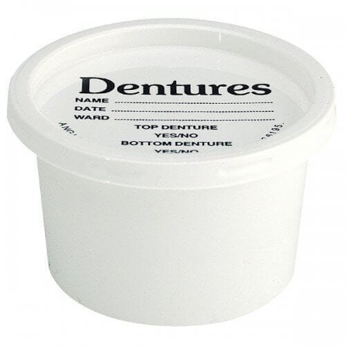 Denture baths and containers