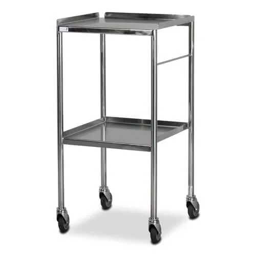 Stainless Steel Dressing Trolleys - Shelf Sides Up  (Bristol Maid)