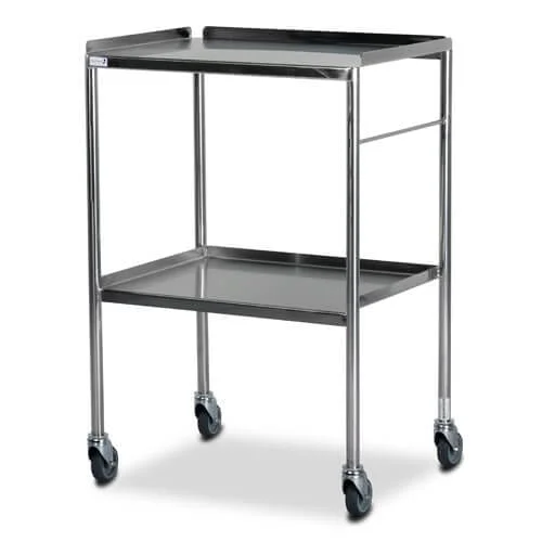 Stainless Steel Dressing Trolleys - Shelf Sides Up  (Bristol Maid) - Image 8
