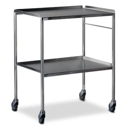 Stainless Steel Dressing Trolleys - Shelf Sides Up  (Bristol Maid) - Image 9