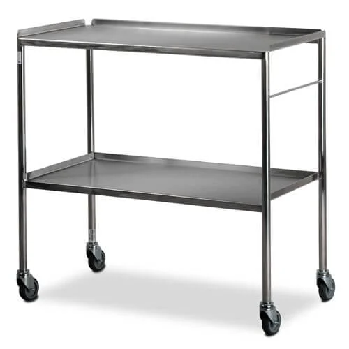 Stainless Steel Dressing Trolleys - Shelf Sides Up  (Bristol Maid) - Image 10