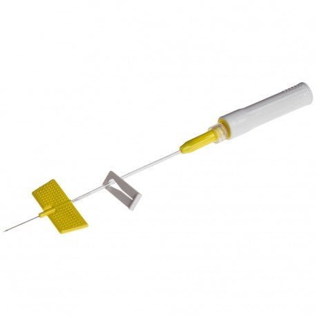 SAF-T-INTAMA  IV Catheter 24G x0.75″ – Yellow – Pk 25