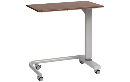 Gas Lift Overbed Table With Castors in Oak or Walnut - Image 2